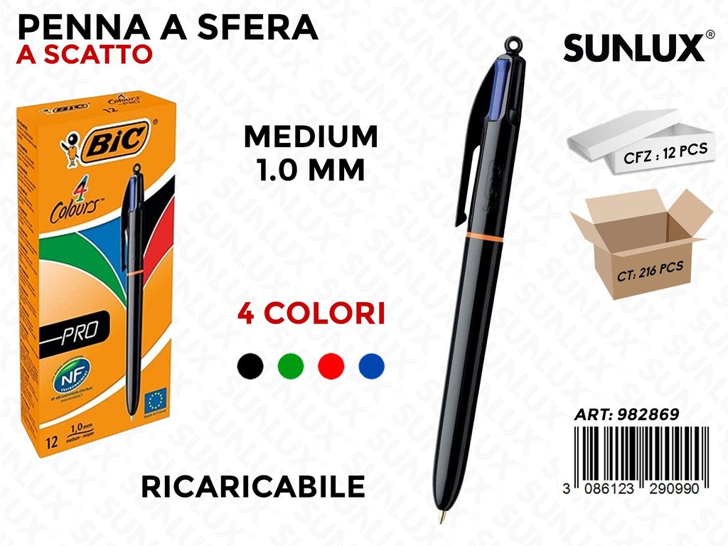 Bic. Penna Sfera 4 Colours Pro Medium 1.0MM