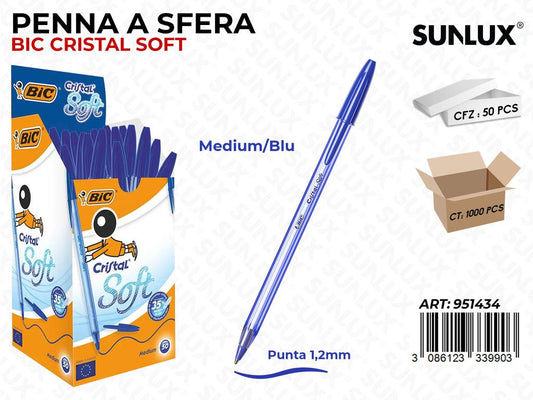 Bic Cristal Soft Blu 1.2MM