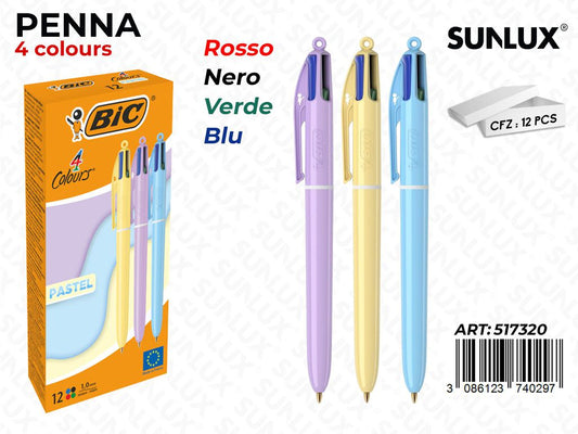 Bic. 4 Colours Pastel Ass.