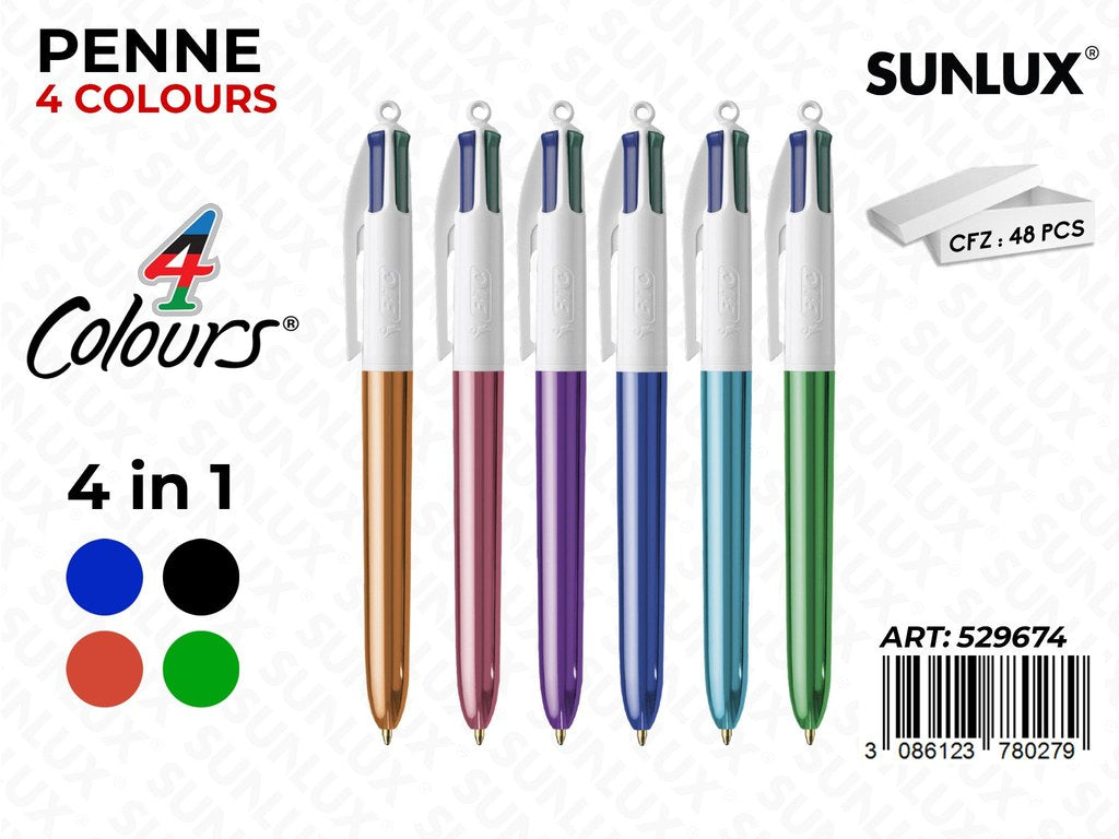 Bic. Penne 4COLOURS Shine Bar Ass.