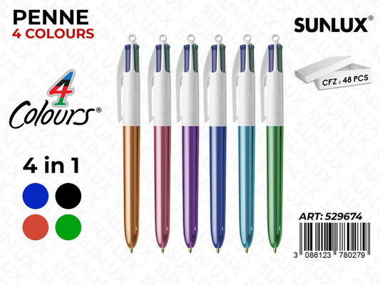 Bic. Penne 4COLOURS Shine Bar Ass.