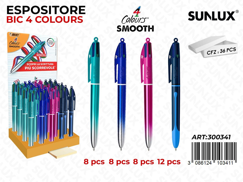 Esp. Bic 4COLORI Smooth Ass. 1.0MM