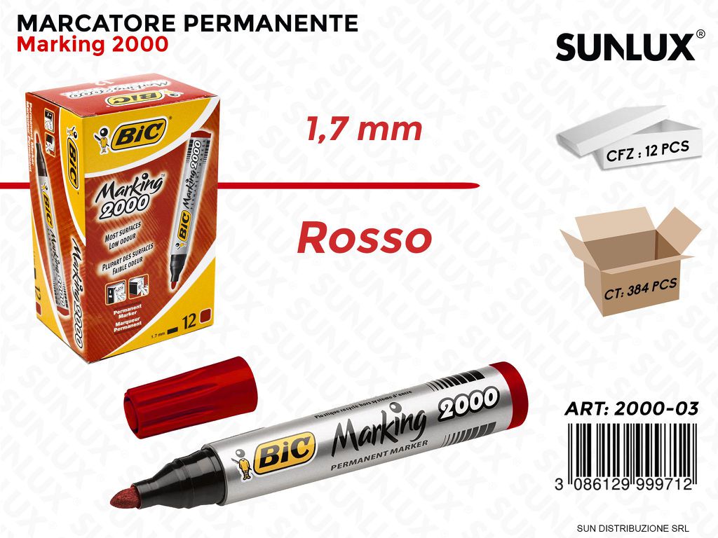 Bic Marking Perm. 2000-03 Rosso 1.7MM