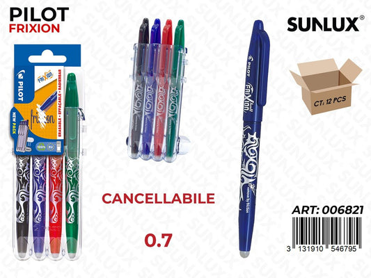 Pilot Set 2GO Frixion Ball Col. Ass. 0.7 4PCS