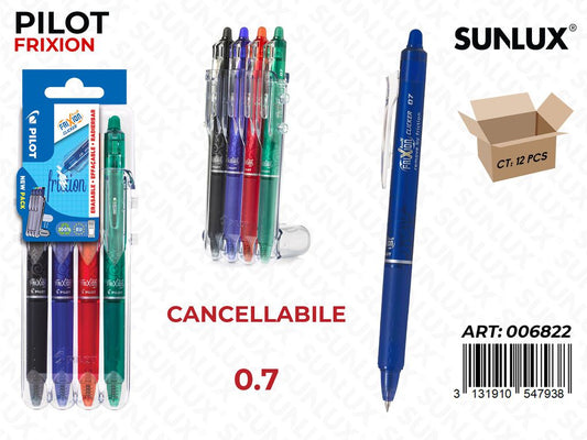 Pilot Set 2GO Frixion Clicker Col. Ass. 0.7 4PCS
