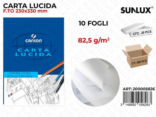 Carta Lucida 10FF 230*330MM 82.5GR