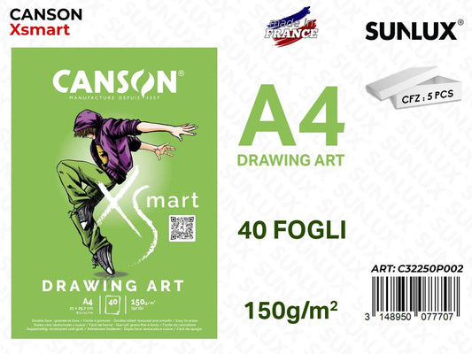 Canson Xsmart Drawing Art A4 40FF 150GR