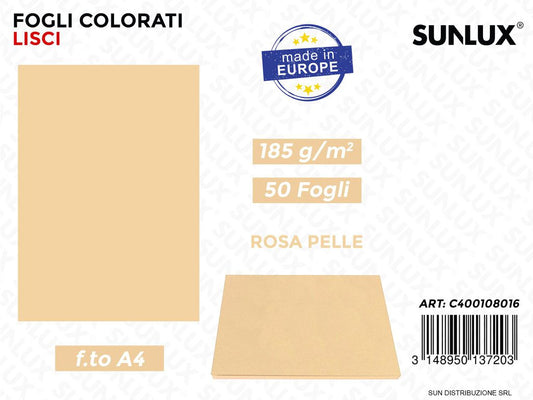 Iris Vivaldi F.to A4 Rosa Pelle 185GR 50FF/ Pacco