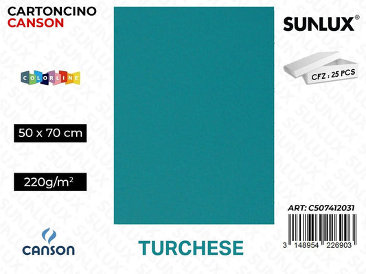 Blu Turchese Bristol Colorline 50*70 220G
