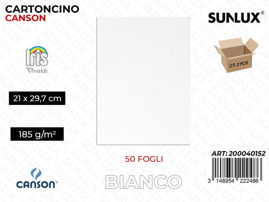 Glio Iris Vivaldi Bianco A4 185G. 50FG 01