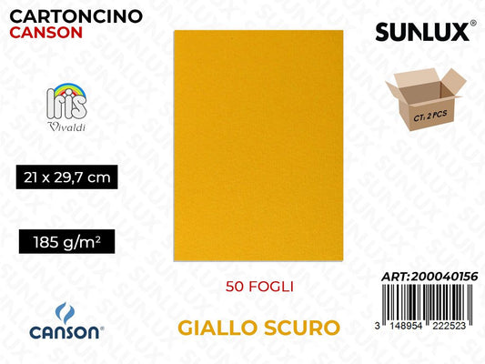 Glio Iris Vivaldi Giallo Scuro A4 185G.