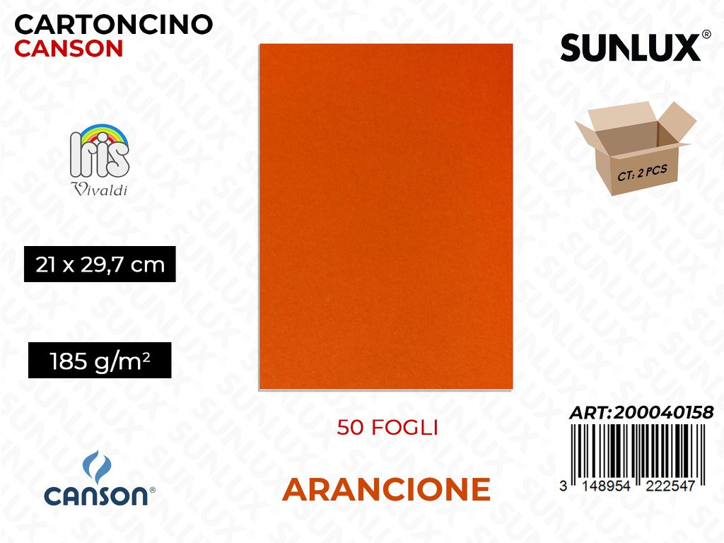 Glio Iris Vivaldi Arancione A4 185G.