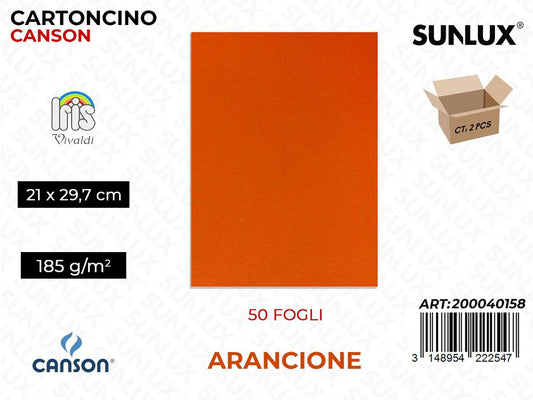 Glio Iris Vivaldi Arancione A4 185G.
