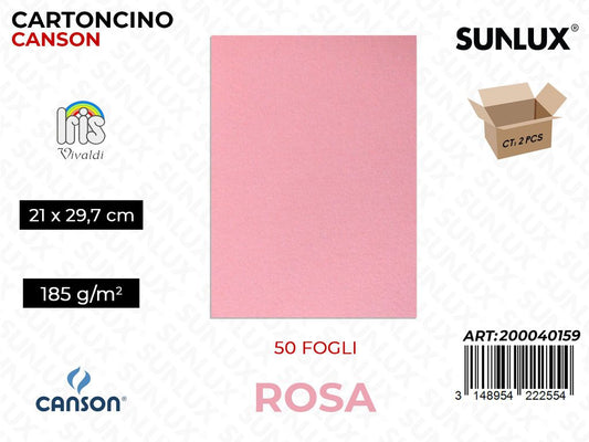 Glio Iris Vivaldi Rosa A4 185G.