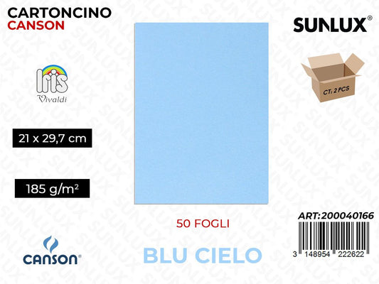 Glio Iris Vivaldi Blu Cielo A4 185G.