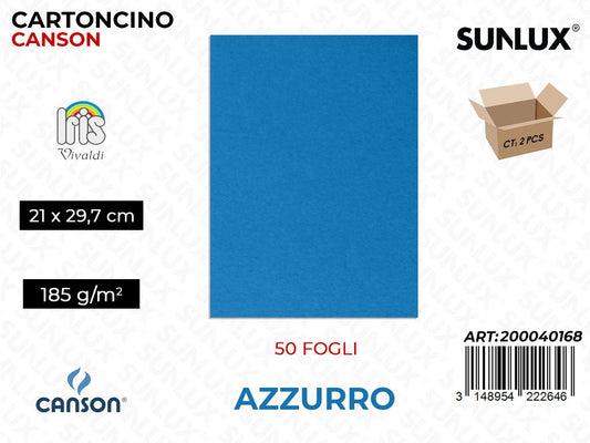 Glio Iris Vivaldi Azzurro A4 185G.