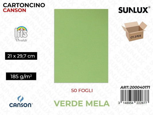 Glio Iris Vivaldi Verde Mela A4 185G.