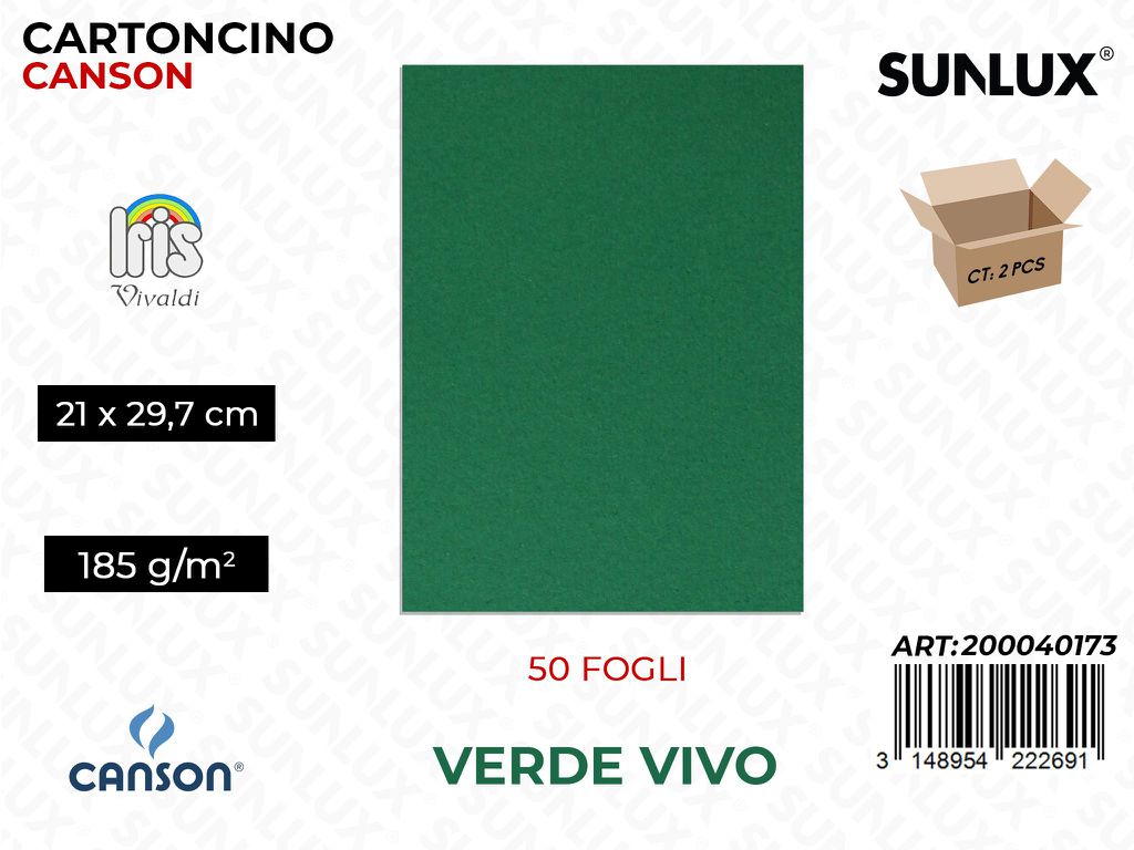 Glio Iris Vivaldi Verde Vivo A4 185G.