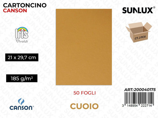 Glio Iris Vivaldi Cuoio A4 185G.