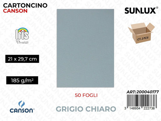 Glio Iris Vivaldi Grigio Chiaro A4 185G.