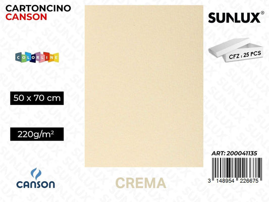 Crema Bristol Colorline 50*70 220G