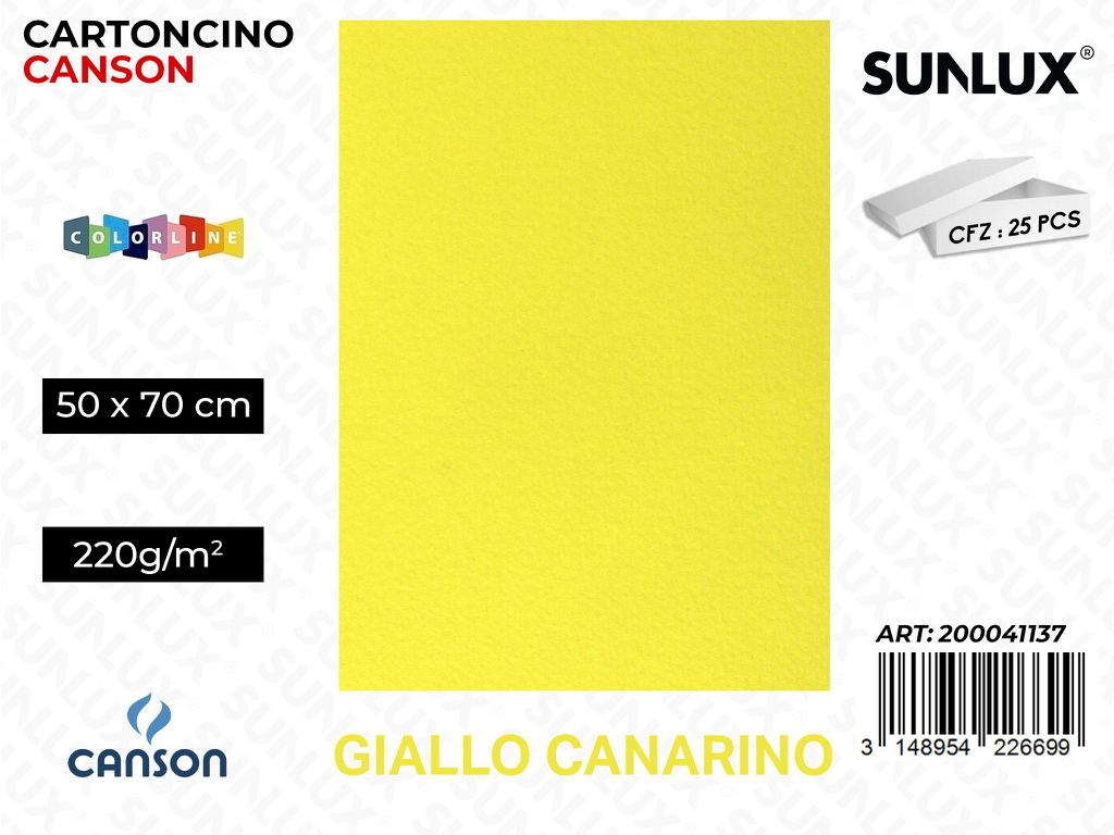 Giallo Canarino Bristol Colorline 50*70 220G