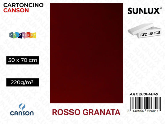 Rosso Granata Bristol Colorline 50*70 220G