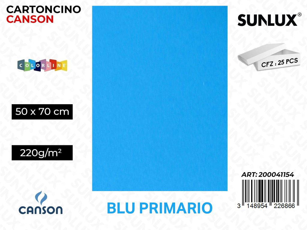 Blu Primario Bristol Colorline 50*70 220G