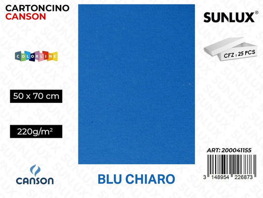 Blu Chiaro Bristol Colorline 50*70 220G