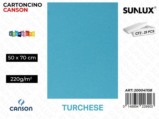 Blu Turchese Bristol Colorline 50*70 220G