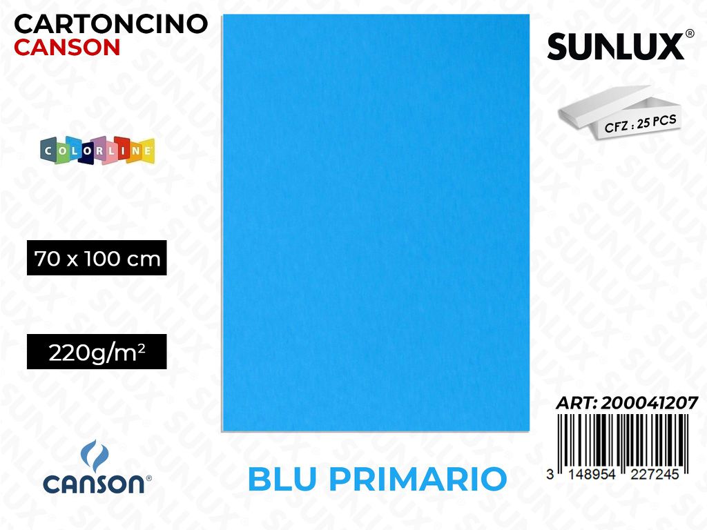 Blu Primario Bristol Colorline 70*100 220G