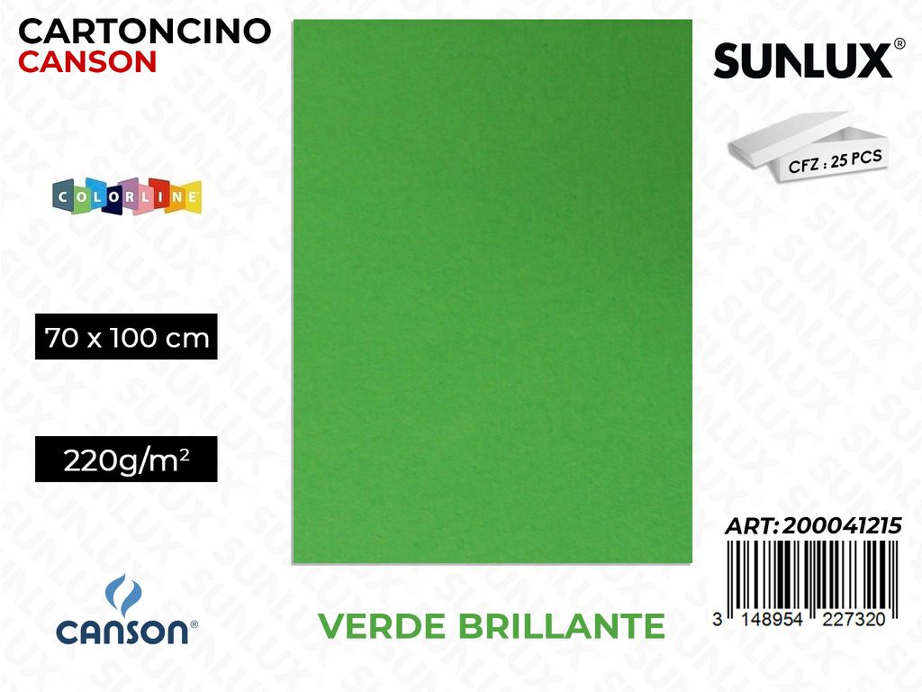 Verde Brillante Bristol Colorline 70*100 220G