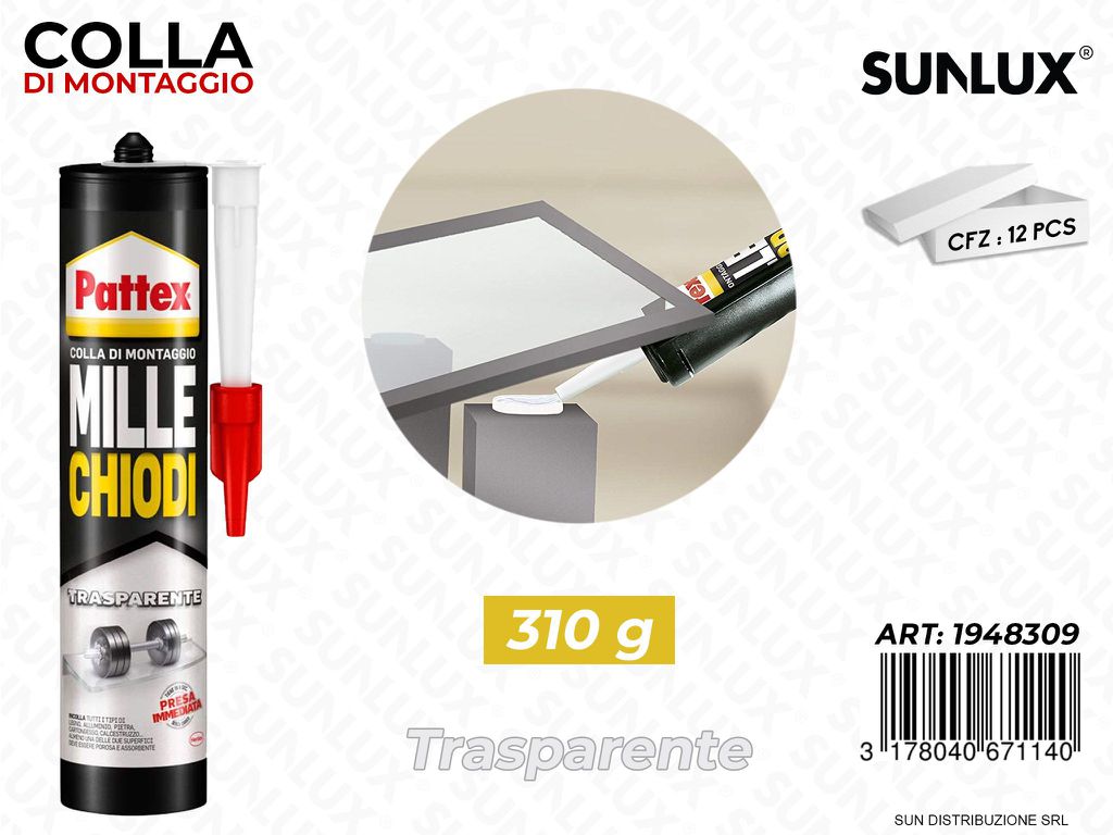 Mille Chiodi Colla di Montaggio Trasp. 310G
