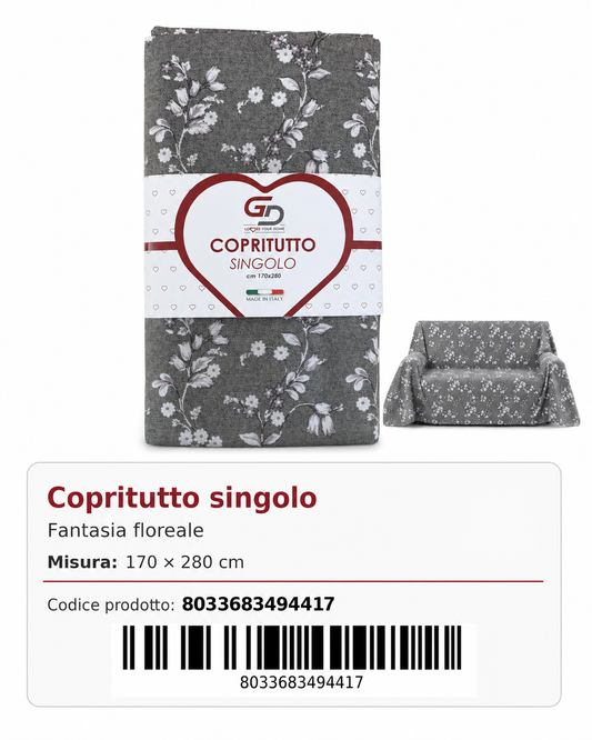 Copritutto 1P Stp 170 X 280 Cm Fiordaliso 01 Copritutto
