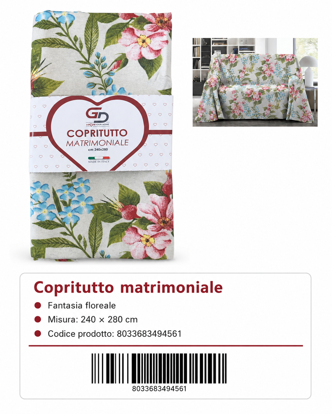 Copritutto 2P Stp 240 X 280 Cm Magnolia 01 Copritutto