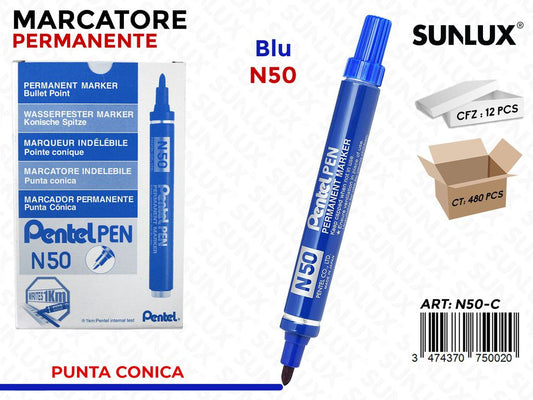 Pentel Marcatore Perm. Blu N50