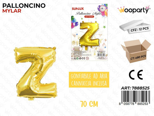 Palloncino Metal Oro Let. Z 70CM