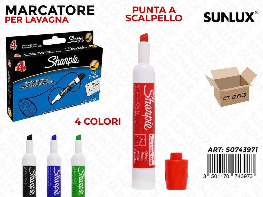 Marcatore per Lavagna Sharpie 4COL.