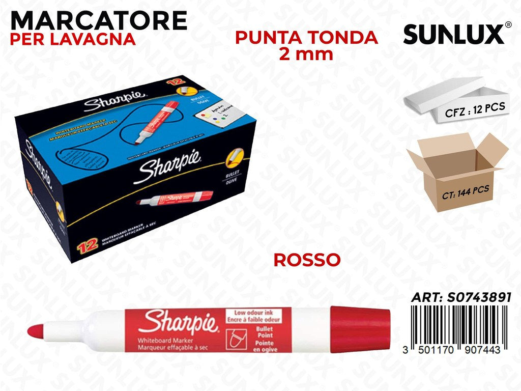 Sharpie lo Dryers Bullet Rosso da 12