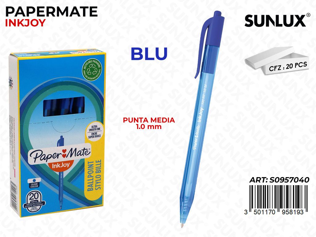 Paper Mate Inkjoy 100RT Blu 1.0MM