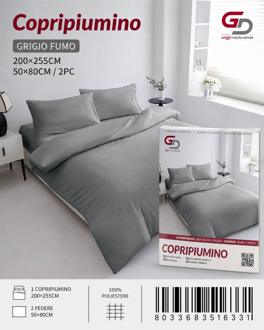 Parure Copripiumino Copripiumino+2 Federe Cuscino 200*255Cm 50*80+20Cm