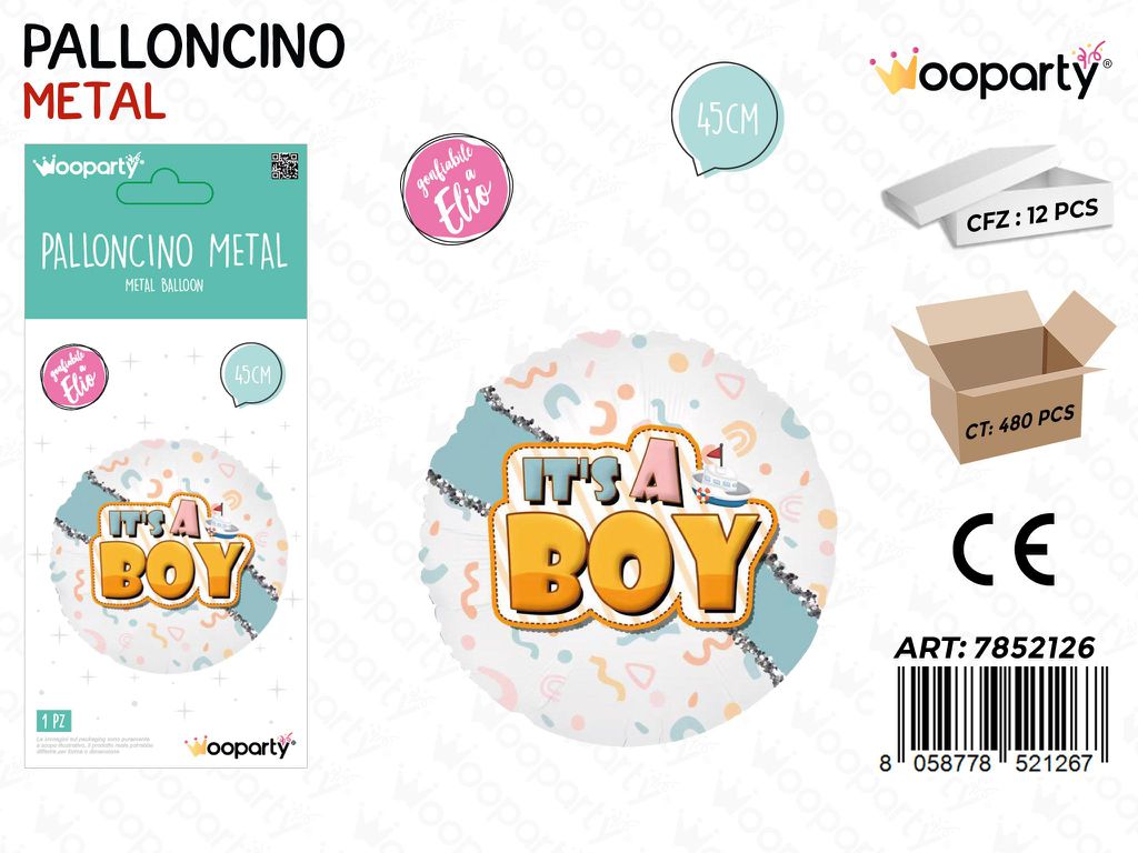 Wooparty Palloncino Its a Boy 45CM