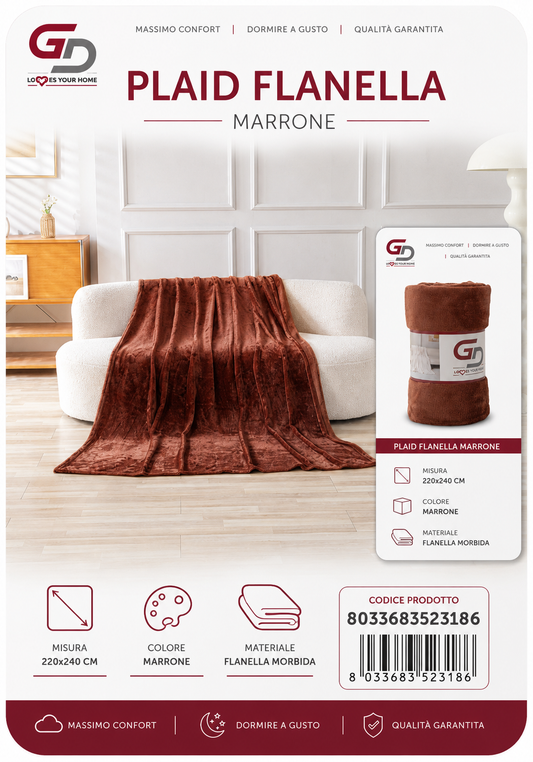 Plaid Coperta Singola 220*240Cm