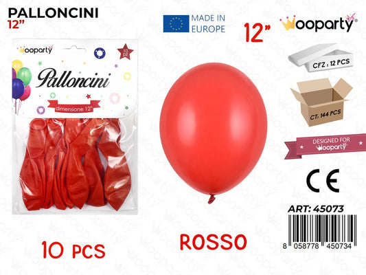 Palloncino Rosso 12 10PCS