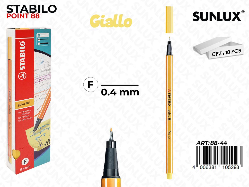 Stabilo Point 88-44 Giallo 0.4MM