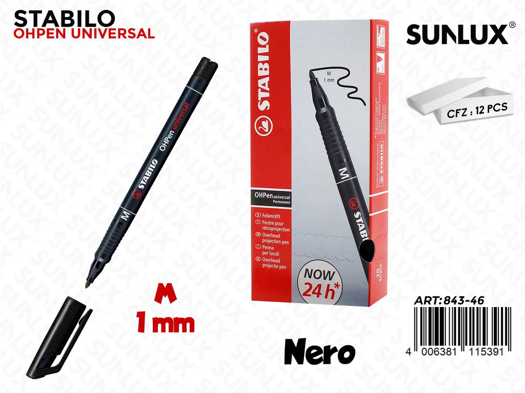 Stabilo Ohpen F Permanente Nero 1MM