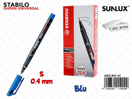 Stabilo Ohpen S Permanente Blu 0.4MM