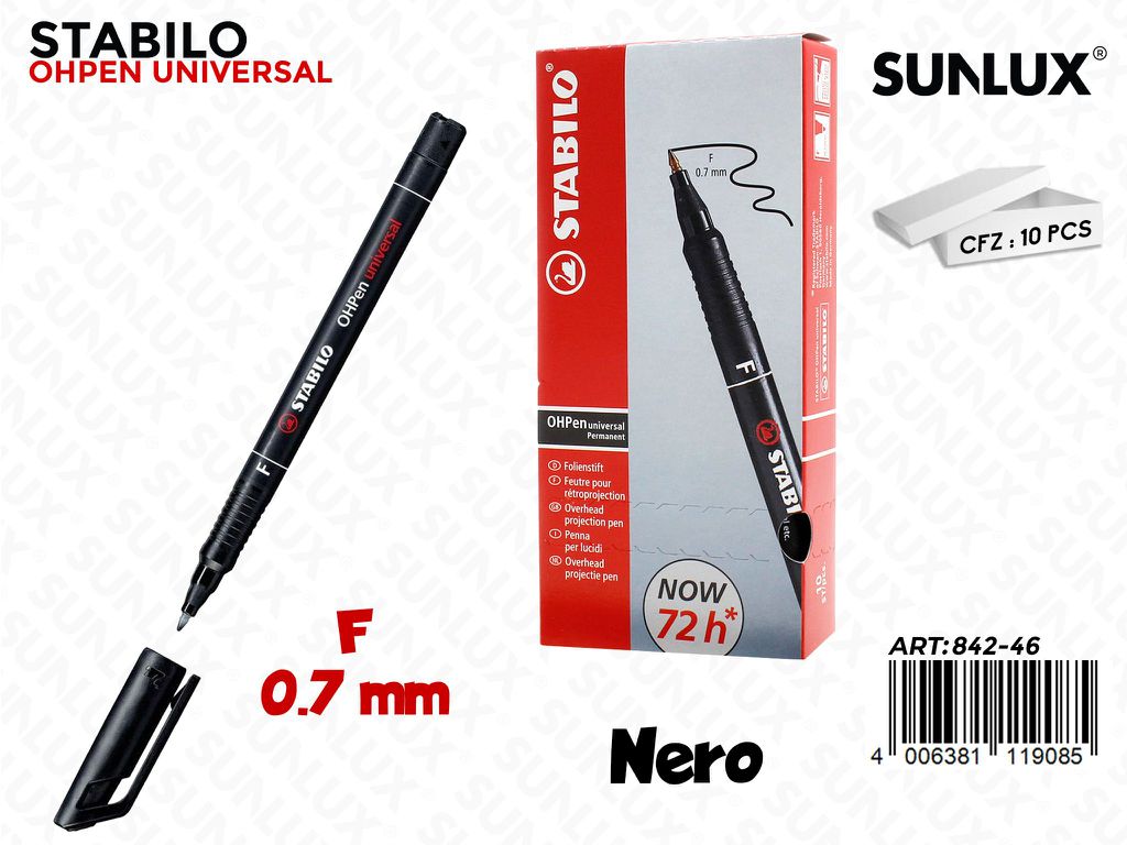 Stabilo Ohpen F Permanente Nero 0.7MM