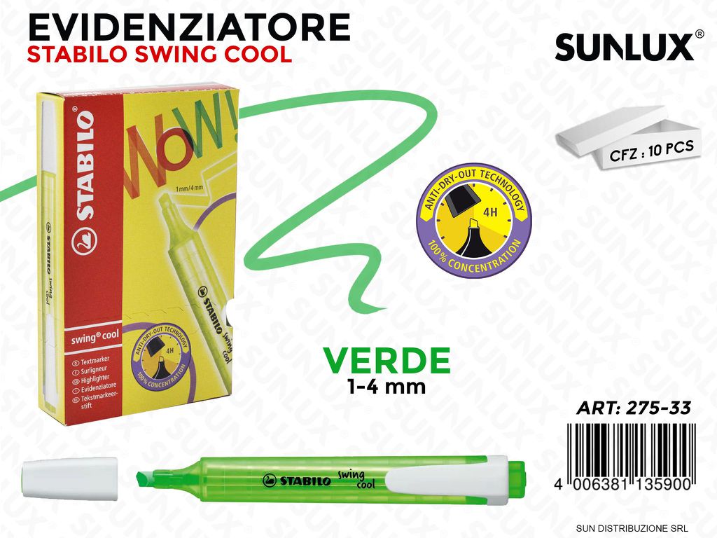 Stabilo Evi. Swing Cool Verde 1-4MM