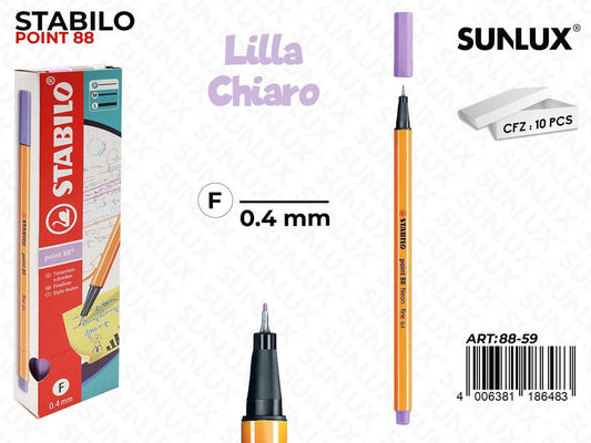 Stabilo Point 88-59 Lilla Chiaro 0.4MM